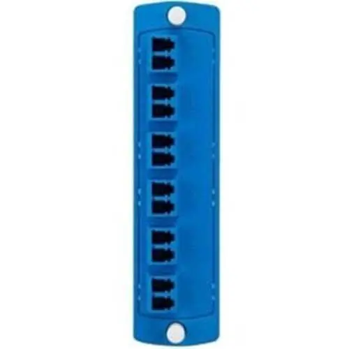 SK0497020-US20260702-105043-0 Leviton 5F100-2LL SDX Precision Molded Plate, Singlemode OS1/2, Duplex LC, 12 Fibers, Zirconia Ceramic Sleeve, Blue - Image 1