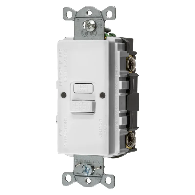 Hubbell GFBFST20W GFCI Receptacle 20A 125 VAC
