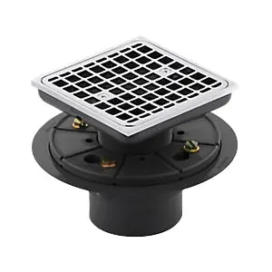 Kohler K-9136-CP Clearflo Brass/PVC Square Tile-In Shower Drain