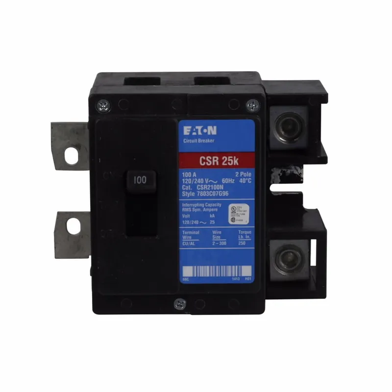 Eaton CSR2100 Type CSR Standard Molded Case Circuit Breaker 100A 120/240V 25kA