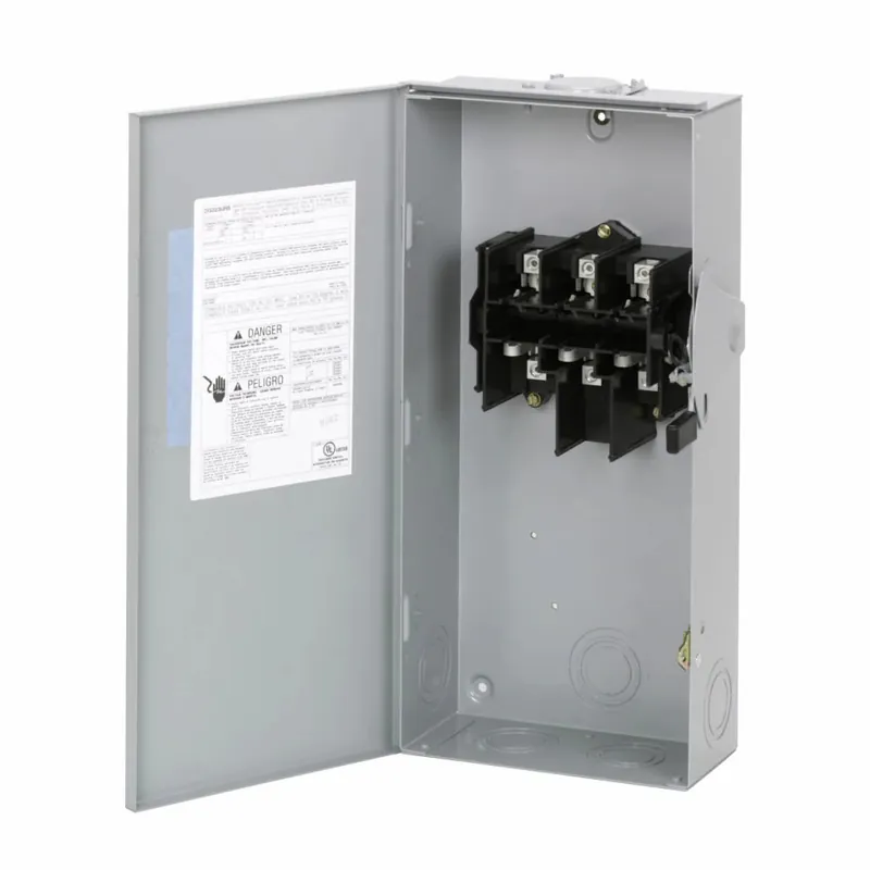 SK0497204-US20260702-105043-0 Eaton DG323URB DG Series Non-Fusible Rainproof General Duty Safety Switch 240 VAC 100 A 15 hp 30 hp TPST Contact 3 Poles - Image 1
