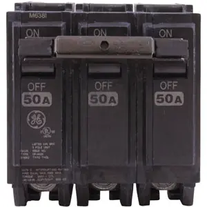 SK0497311-US20260702-105043-0 GE THQL32050 THQL Molded Case Circuit Breaker 120/240 VAC 50 Amp 10 kAIC 3 Poles - Image 1
