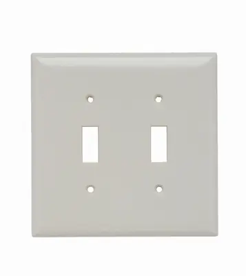 Legrand SPJ2-LA Smooth Wall Plate 2-Gang Toggle Light Almond