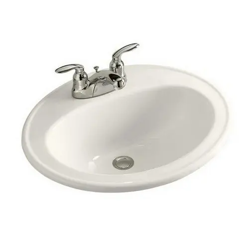 SK0497394-US20260702-105043-0 Kohler K-2196-4-96 Pennington 1-Basin Vitreous China Self-Rimming Countertop Lavatory, 20-1/4 inch x 17-1/2 inch, Biscuit - Image 1