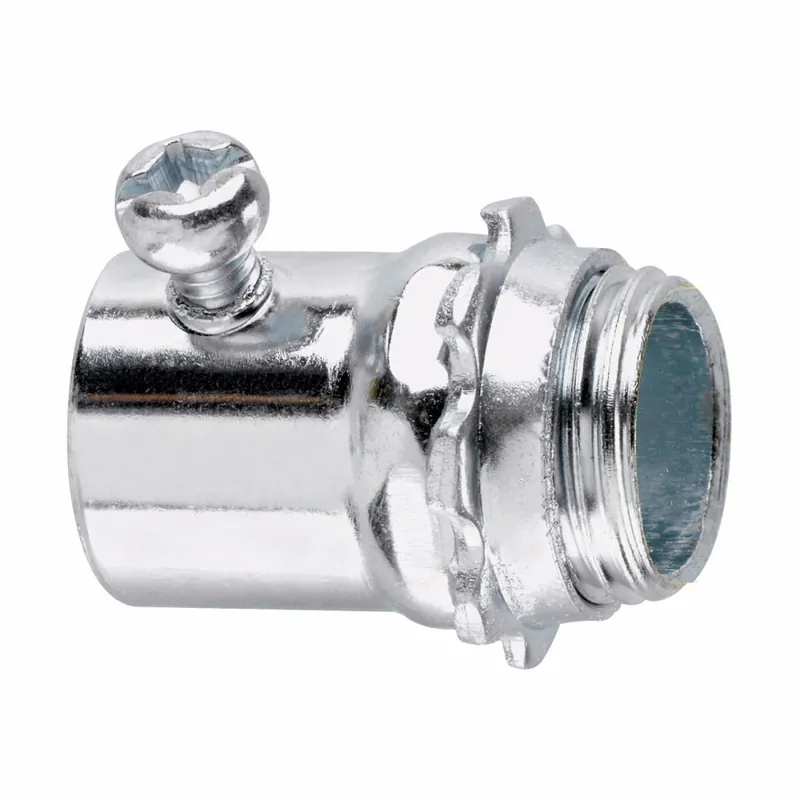 Eaton 451 EMT Set Screw Type Connector Straight Non-Insulated Steel 3/4