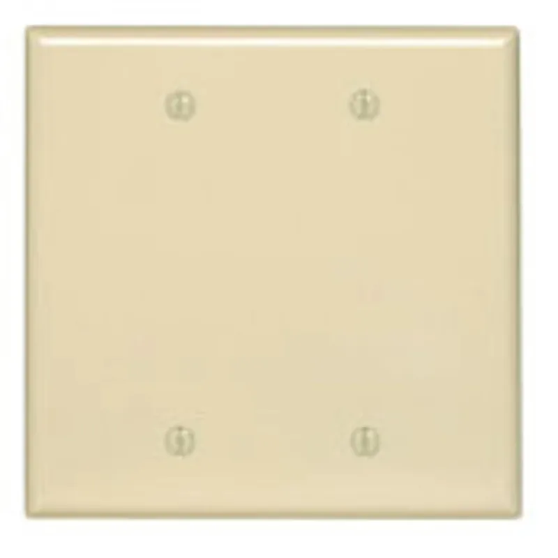SK0497607-US20260702-105043-0 Leviton 80525-I 2-Gang No Device Blank Wallplate, Midway Size, Ivory - Image 1