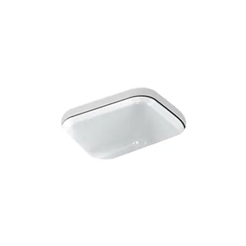 SK0497645-US20260702-105043-0 Kohler K-6589-U-0 Northland Enameled Cast Iron Single-Bowl Rectangular Undermount Kitchen Bar Sink 15 in x 12-3/8 in x 7-5/8 in Replacement MPN - Image 1