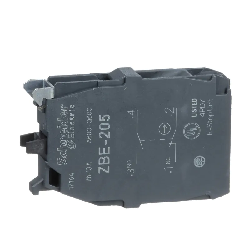 SK0497753-US20260702-105043-0 Schneider Electric ZBE205 Standard Double Push Button Contact Block - Image 1