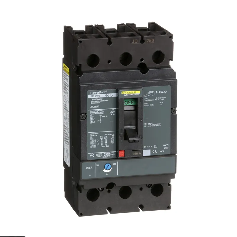 SK0497755-US20260702-105043-0 Square D JDL36250 600 Volt 250 Amp Molded Case Circuit Breaker - Image 1