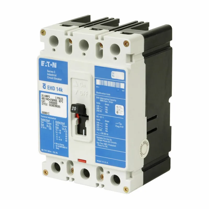 SK0497757-US20260702-105043-0 Eaton EHD3020 Molded Case Circuit Breaker F Frame 20 A - Image 1
