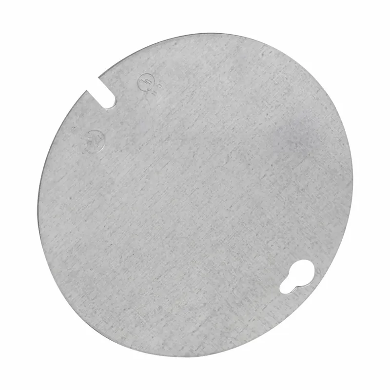 SK0497954-US20260702-105043-0 Crouse-Hinds TP323 4 Steel Flat Blank Round Box Cover - Image 1