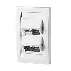 PANDUIT UICFPSE4EI Faceplate 4 Port Electric Ivory