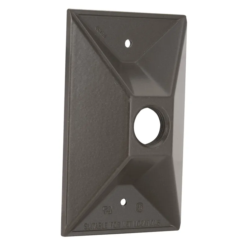 SK0498052-US20260702-105043-0 Hubbell 5186-2 RACO 1G WP Cluster Cvr (1) 1/2 In. Outlet Brz - Image 1