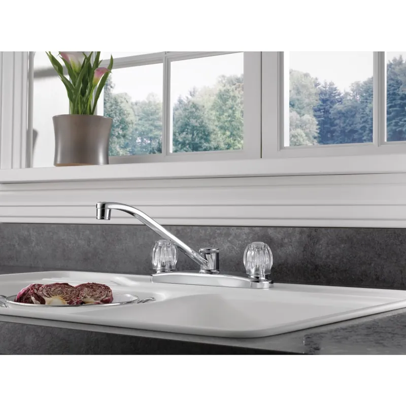 SK0498145-US20260702-105043-0 Peerless Faucet P220LF Core: Two Handle Kitchen Faucet in Chrome - Image 1