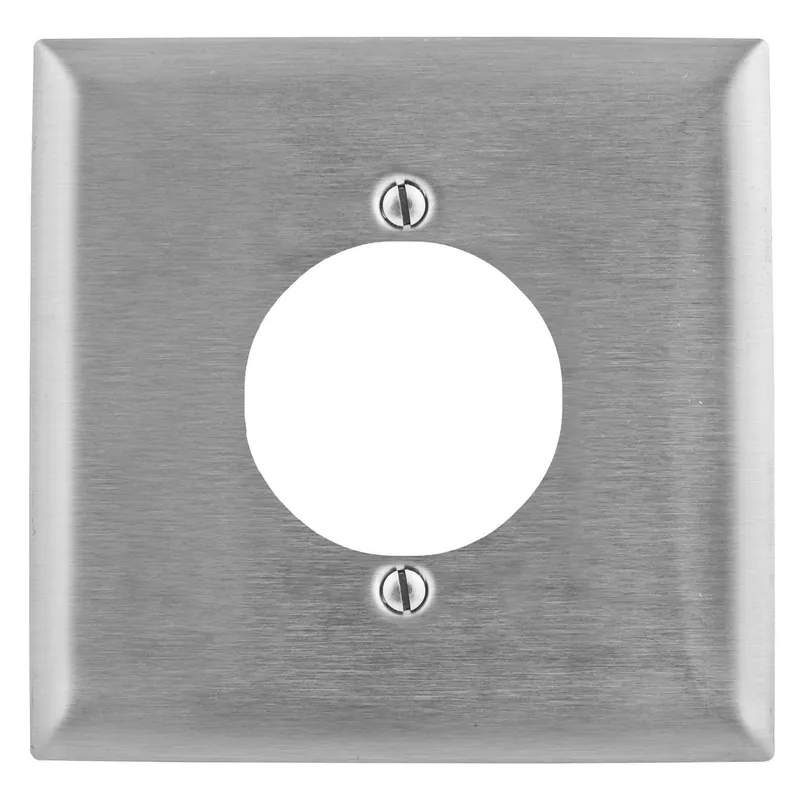 Hubbell SS702 Standard Wallplate 2-Gang 2.15 Opening Cutout