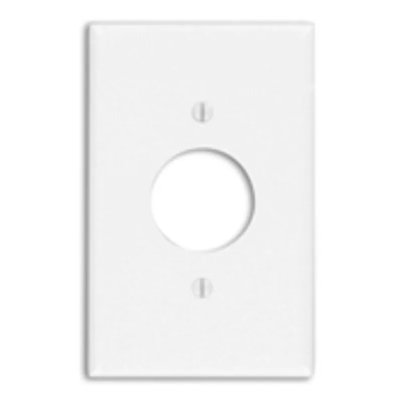 Leviton 80504-I 1-Gang Single 1.406-Inch Hole Device Receptacle Wallplate Midway Size Ivory