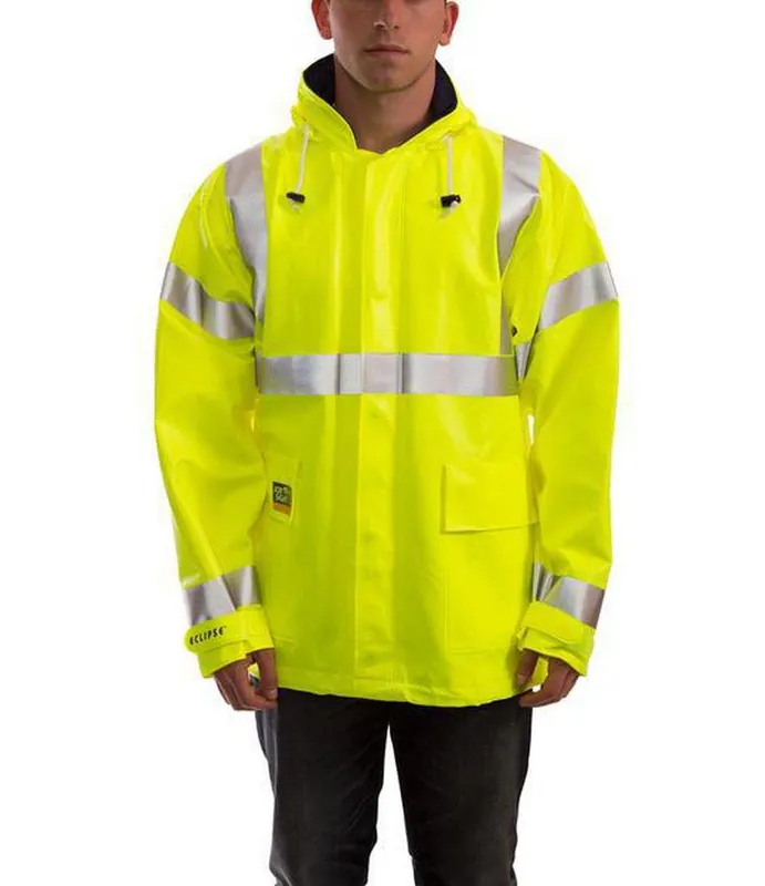 SK0498616-US20260702-105043-0 Tingley J44122.XL Eclipse™ Quad-Hazard® Arc Flash and FR Jacket, XL, Fluorescent Yellow/Green - Image 1