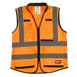 Milwaukee 48-73-5052 High Visibility Orange Performance Safety Vest - L/XL