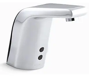 Kohler K-13460-CP Sculpted Touchless Single-Hole Bathroom Sink Faucet With Insight Technology, 0.5 gpm, Polished Chrome