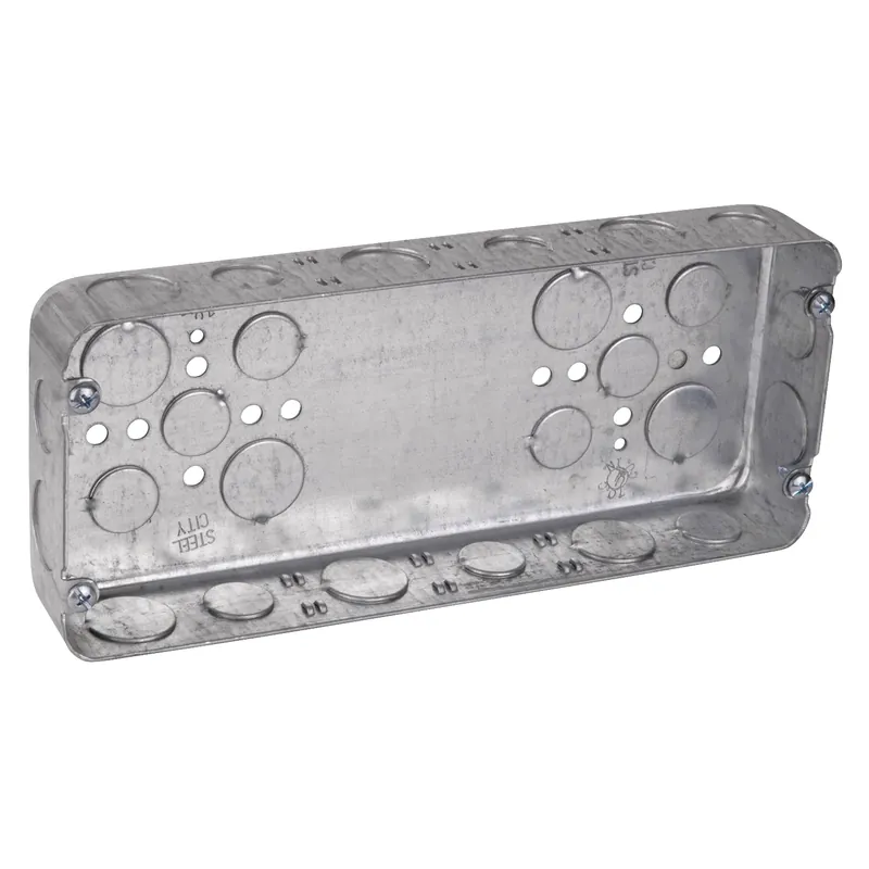 ABB 4G1/23/4 Steel City 4G-1/2-3/4 Drawn Style Gang Box 70 cu-in 4 Gangs 4 Outlets