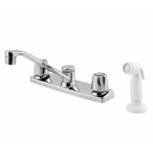 SK0499248-US20260702-105043-0 Pfister G135-4000 Pfirst Series Professional Grade Kitchen Faucet 1.75 gpm Flow Rate 8 in Center Swivel Spout Polished Chrome - Image 1