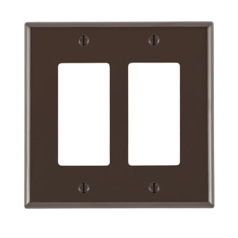 Leviton 80609 2-Gang Decora GFCI Device Mount Decora Midway Size Brown