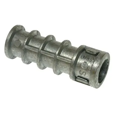 Metallics J1203 Short Lag Screw Shield, 3/8 in Dia, 1-3/4 in OAL, Die Cast Zinc Alloy
