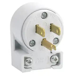 Leviton 515AN 125 Volt 15 Amp 2-Pole 3-Wire NEMA L5-15P White PVC Grounding Straight Blade Plug