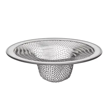 4-1/2 in. D Stainless Steel Nickel Mesh Strainer Silver