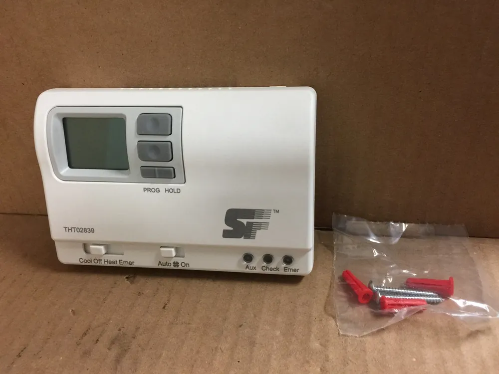 SK0501579-US20260702-105043-0 2 STAGE COOL/HEAT HEAT PUMP PROGRAMMABLE THERMOSTAT; 24VAC - Image 1