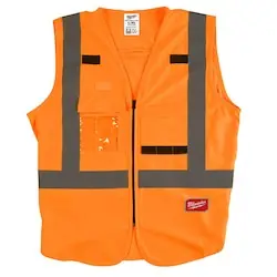 SK0502133-US20260702-105043-0 Milwaukee 48-73-5033 High Visibility Orange Safety Vest - XXL/XXXL - Image 1