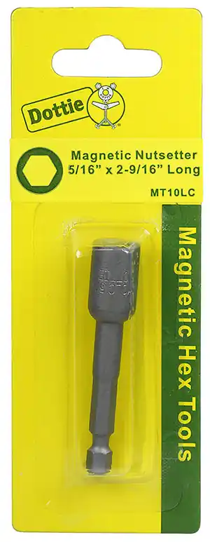 SK0502701-US20260702-105043-0 LH Dottie MT10LC Magnetic Hex Tool, Drive Bit Insert Type, 2-9/16 in Overall Length, 5/16 in Drive Size, #10-12 Screw Size, Carded - Image 1