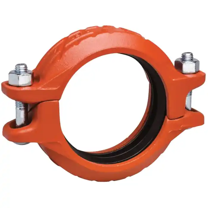 SK0502972-US20260702-105043-0 Victaulic L020007PT0 Zero-Flex 07 Orange Enamel Ductile Iron Grooved Rigid Coupling with Grade T Nitrile Gasket 2 in - Image 1