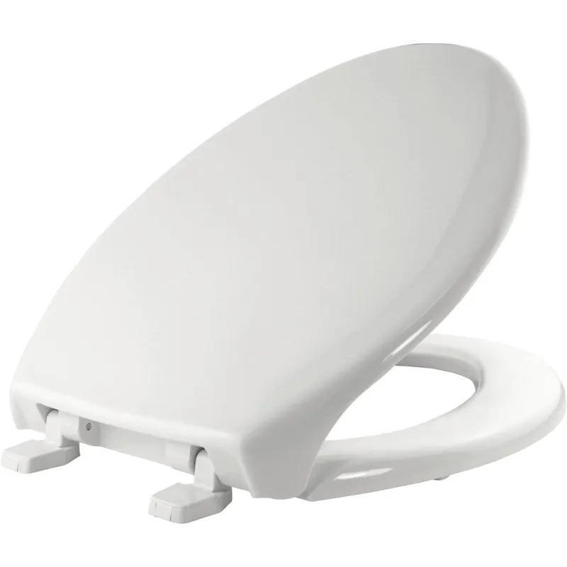 Bemis 1900 000 Closed Front with Cover Elongated Heavy-Duty Toilet Seat in White