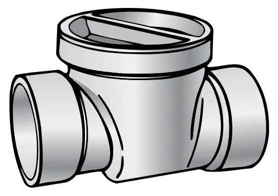 NDS 475P 4 Hub x Hub White PVC-DWV Gravity Flow Backwater Valve