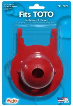 Korky 2021BP Red Chlorine Resistant Rubber Flapper for 3 Toilet Flush Valve