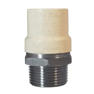Legend Valve 302-437 1-1/2 MIP X CPVC SS TRANS FTG