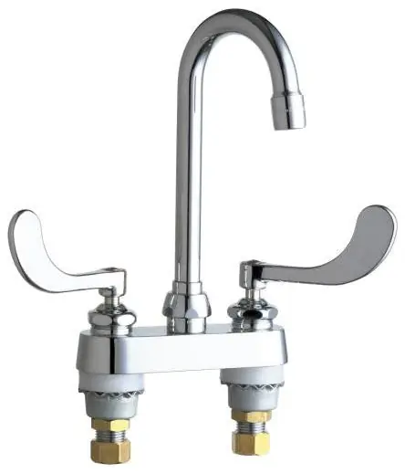 Chicago Faucets 895-317ABCP Lavatory Faucet 2-Handle 4 Inch
