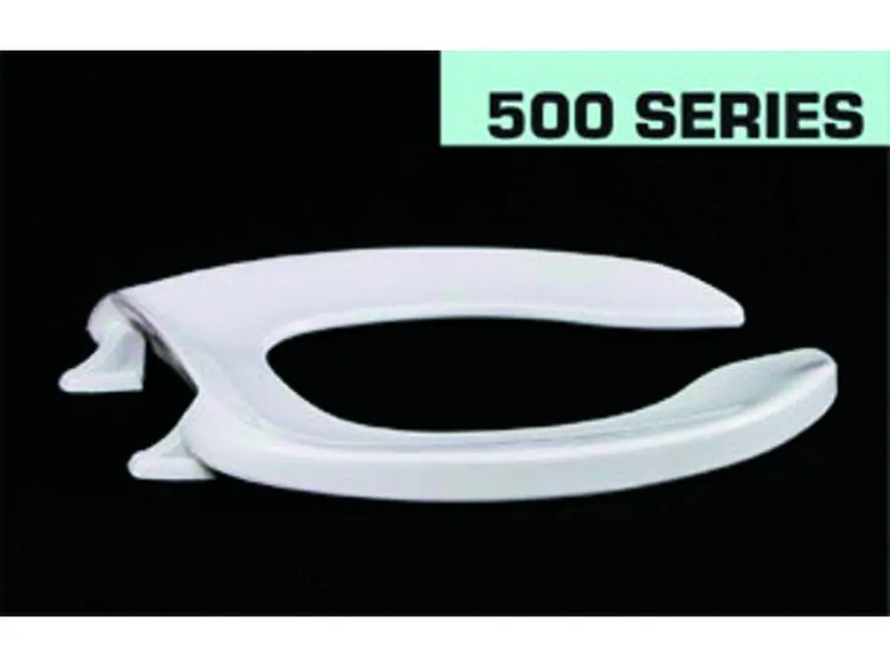 Centoco Manufacturing 500STSCC-001 Plastic Elongated Open Front Toilet Seat in White