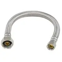 Plumbshop PLS1-12AF 12 Braided Stainless Steel Faucet Connector 3/8 Compression x 1/2 FIP