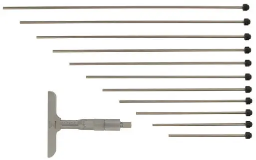SK0504690-US20260702-105043-0 Mitutoyo 129-150 MTI 0-12 Depth Mic 4 Base .001 Grads - Image 1