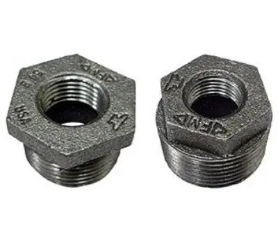ANVIL 0318907441 1-1/2 in. Male x 1 in. Female Black Cast Iron Outside Hex Reducing Bushing
