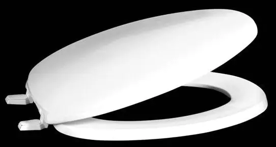 SK0505436-US20260702-105043-0 Centoco 600-407 Black Elongated Toilet Seat With Cover - Image 1