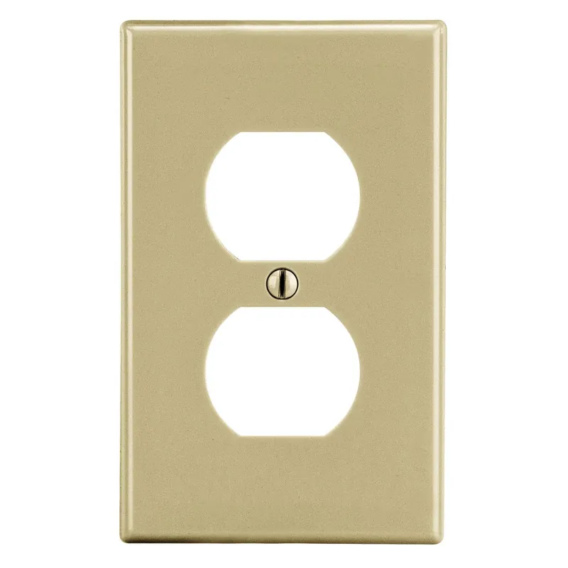 Hubbell PJ8I Wallplate M-Size 1-G 1) DUP Ivory