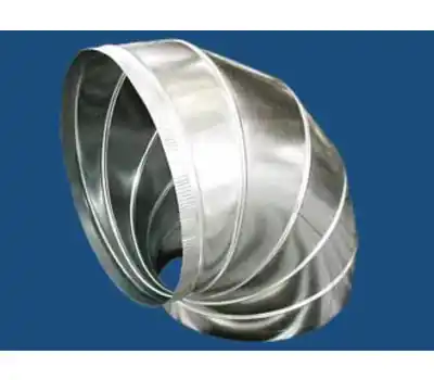 M&M 12101309007 7 in. 30 gauge Galvanized Steel Single-Wall 90-degree Adjustable Elbow