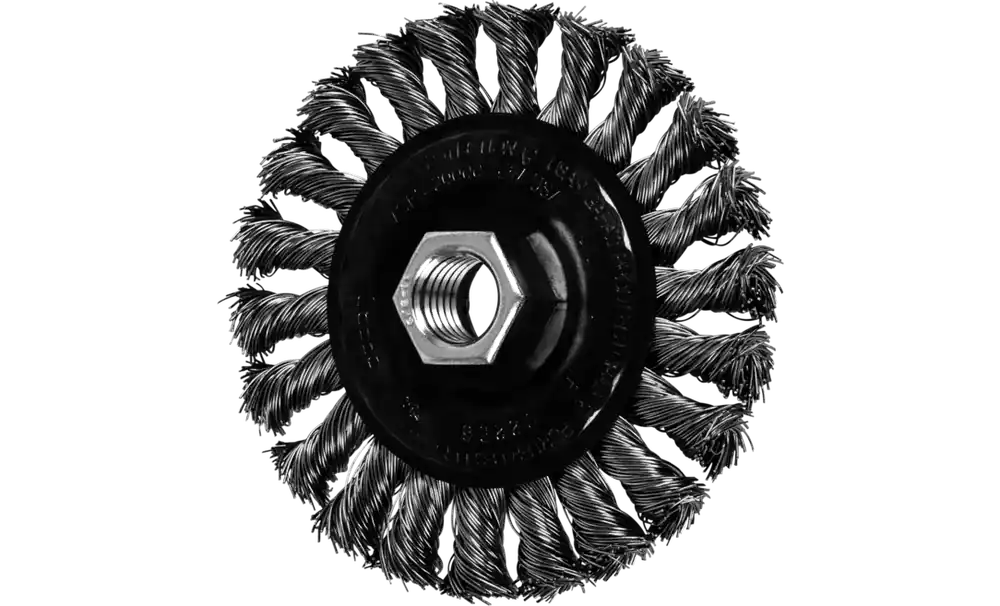 SK0506020-US20260702-105043-0 PFERD 82296 Full Cable Twist 22 Knot Threaded Power Brush 4 in 5/8 in-11 - Image 1