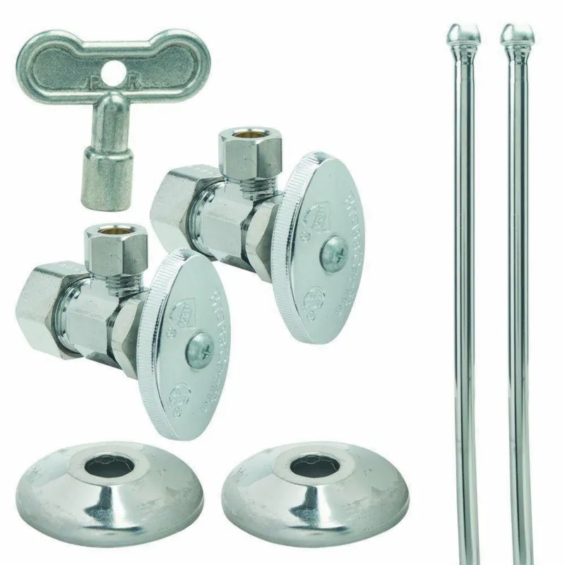 BrassCraft OCR19B12AX C 1/2 x 3/8 in. Compression x OD Compression Knurled Oval Handle Angle Supply Stop Valve