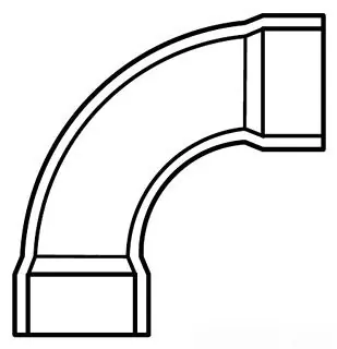 SK0506276-US20260702-105043-0 Spears 406-040LSF 4 PVC LONG SWEEP 90 ELBOW SOCKET S40 FABRICATED - Image 1