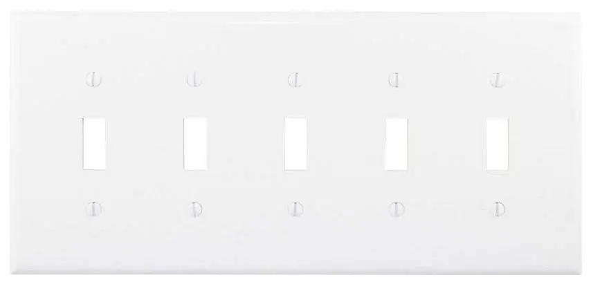SK0506455-US20260702-105043-0 EATON PJ5W Wallplate Medium Size Toggle Switch 5 Gangs - Image 1