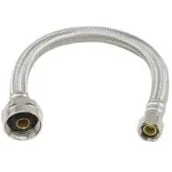 Plumbshop PLS1-12DLMF Toilet Water Connector with Metal Nut 12 inch 3/8 inch Compression x 7/8 inch Ballcock Connector